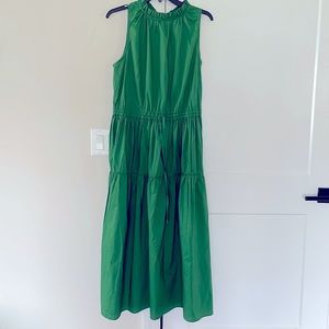Mango Green halter neck long dress